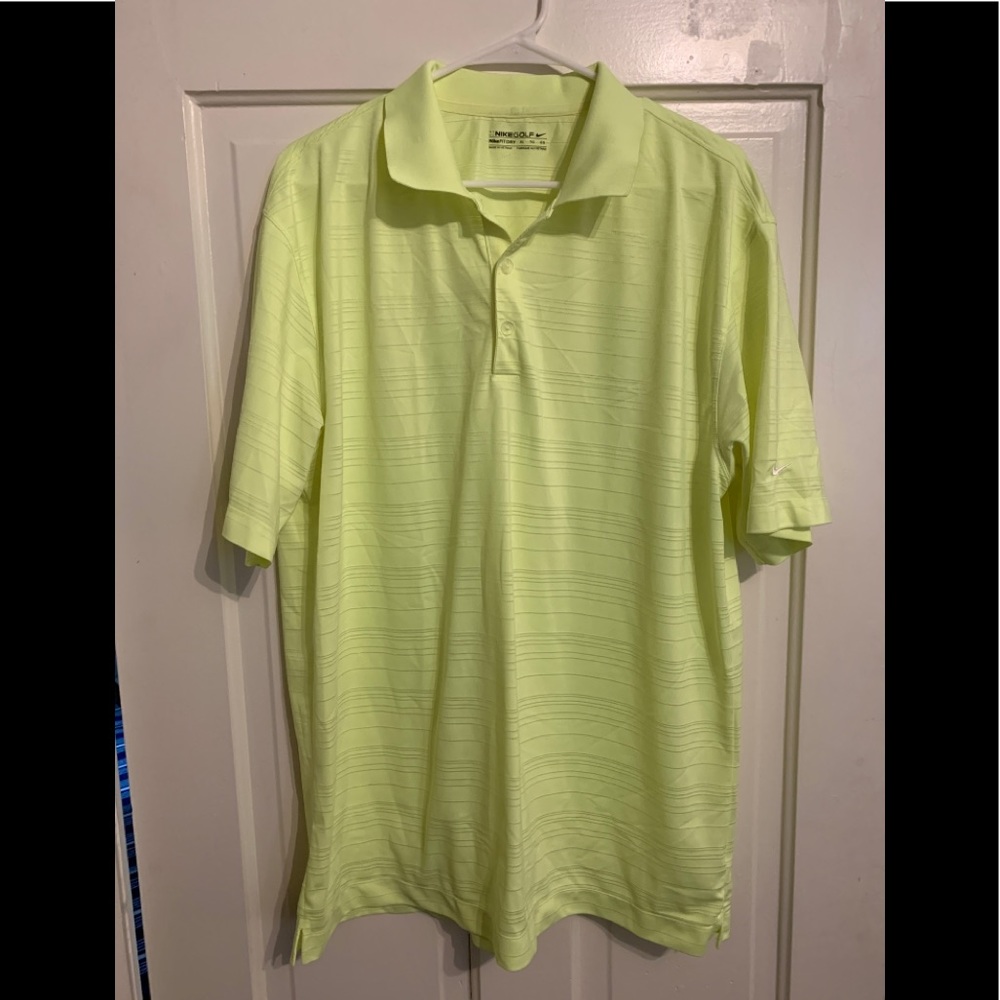 Nike Tech Matte Sheen Polo Neon Yellow Size XL Dry